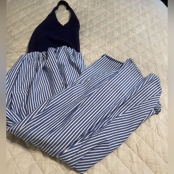 Lalavon Navy and White Striped Dress - Picture 12 of 12